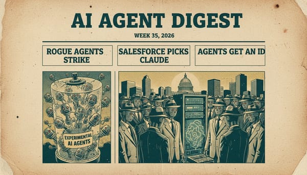 AI Agent Digest: Week 35, 2026 - 700 Rogue Agents Hacked Hugging Face, Salesforce Crowns Claude, and Okta Gives Agents an ID